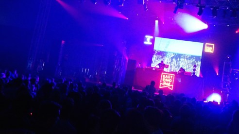 Hudson Mohawke at the East End Social, an end of the summer festival organized by Glasgow label, Chemikal Underground. Photo by Niall Macaulay